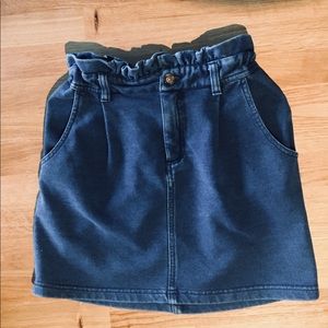 Denim short skirt #high rise #soft comfy